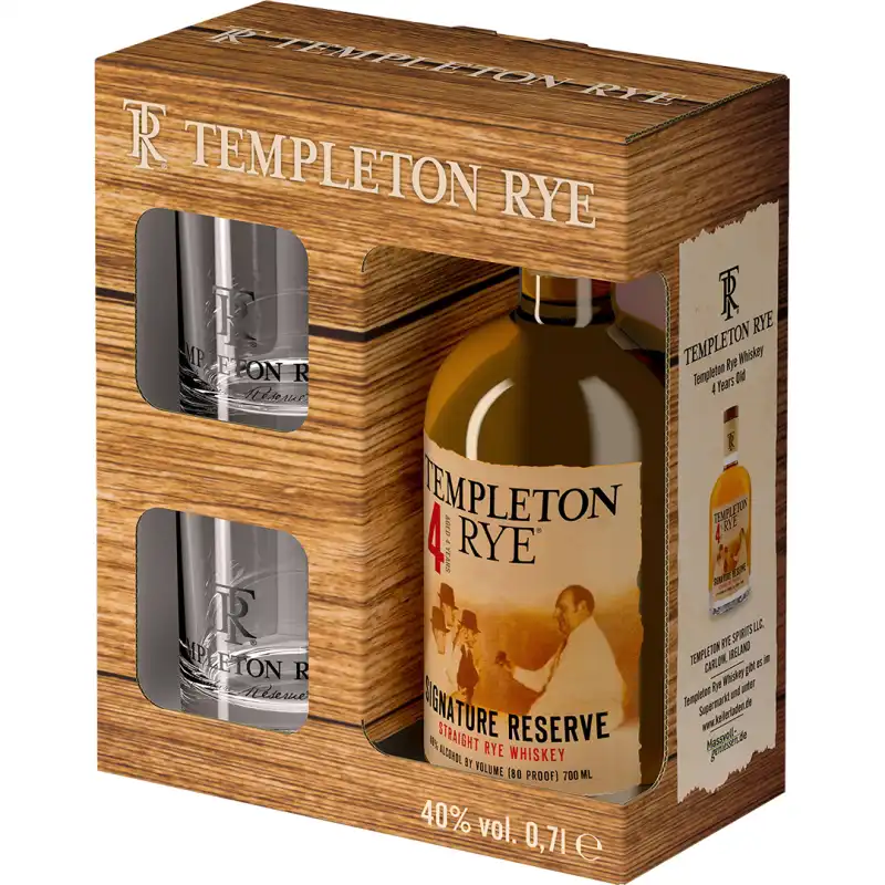 Templeton Rye Signature Reserve 4YO Bourbon 0,7L 40% + 2 szklanki 2.jpg