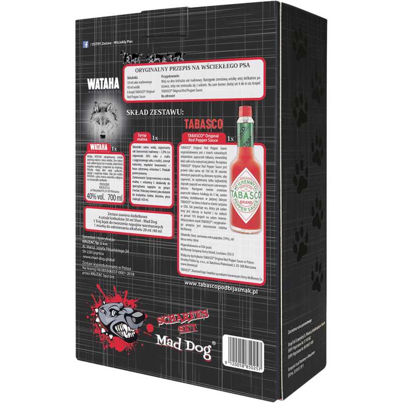 Ostry Zestaw Wściekły Pies Wataha Wódka 0,7L 40% + syrop i sos 2.jpg