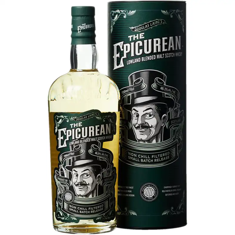 The Epicurean Lowland Blended Malt Whisky 0,7L 46,2% + tuba.jpg