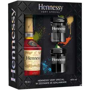 Hennessy VS Koniak 0,7L 40% + 2 szklanki