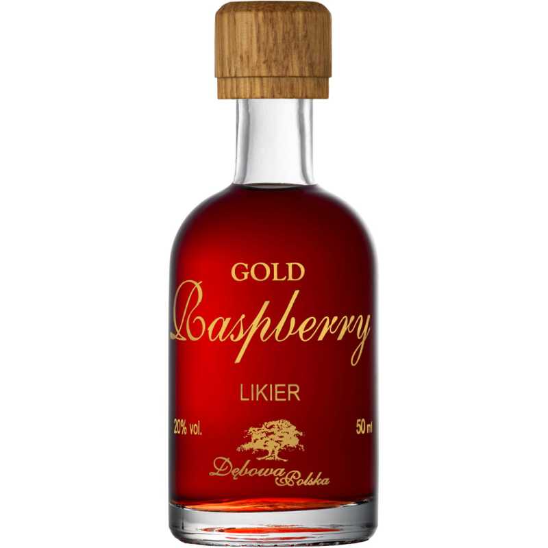 Dębowa Polska Gold Raspberry Likier 0,05L 20%.jpg