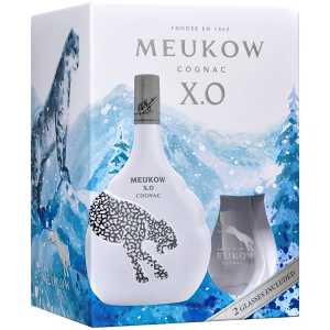 Meukow The Ice Panther XO Koniak 0,7L 40% + 2 szklanki