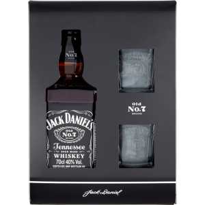 Jack Daniel's Whiskey 0,7L 40% + 2 szklanki