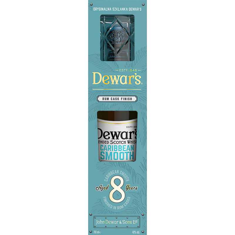 Dewar's Caribbean Smooth 8YO Whisky 0,7L 40 % + szklanka (1).jpg