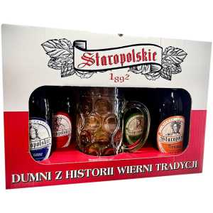 Browar Staropolski Piwo 4 x 0,5L 4,7% - 5,7% + kufel