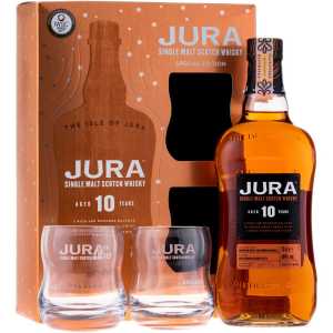 Isle of Jura Origin 10YO Whisky 0,7L 40% + 2 szklanki