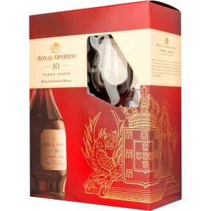 Royal Oporto Tawny Porto 10YO Czerwone Słodkie Wino 0,75L 20% + 2 kieliszki