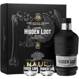 Naud Hidden Loot Spiced Rum 0,7L 40% + 2 szklanki