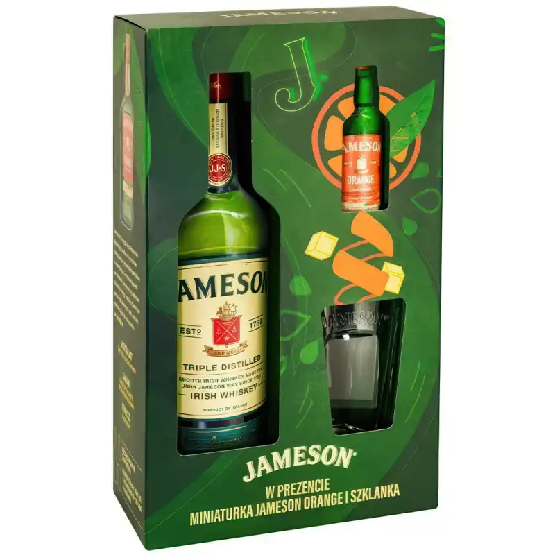 Jameson Whiskey 0,7L 40% + szklanka i miniaturka 2.jpg