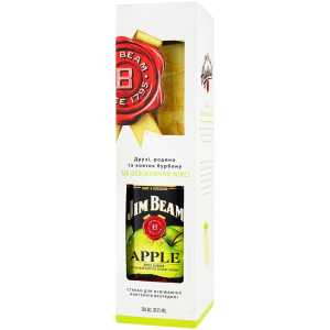 Jim Beam Apple Bourbon 0,7L 32,5% + szklanka