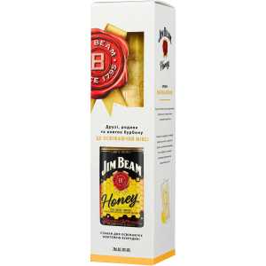 Jim Beam Honey Bourbon 0,7L 32,5% + szklanka