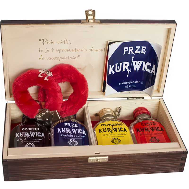 Kurnwica Apteczka Na Ostry Wieczór Zestaw Wódka 4x0,1L 37%-50%.jpg