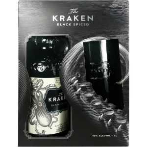Kraken Spiced Black Rum 1L 40% + szklanka
