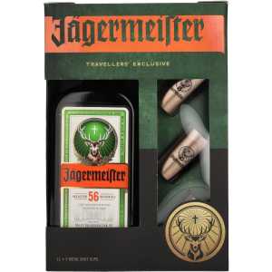 Jagermeister Likier 1L 35% + 3 kieliszki