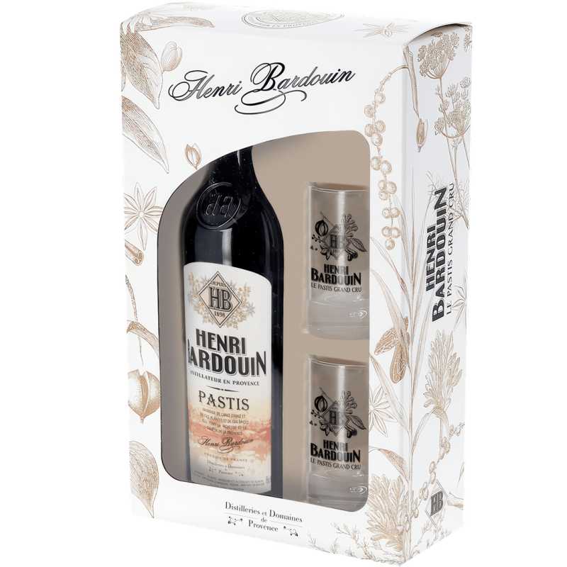 Henri Bardouin Pastis Likier 0,7L 45% + szklanki.jpg