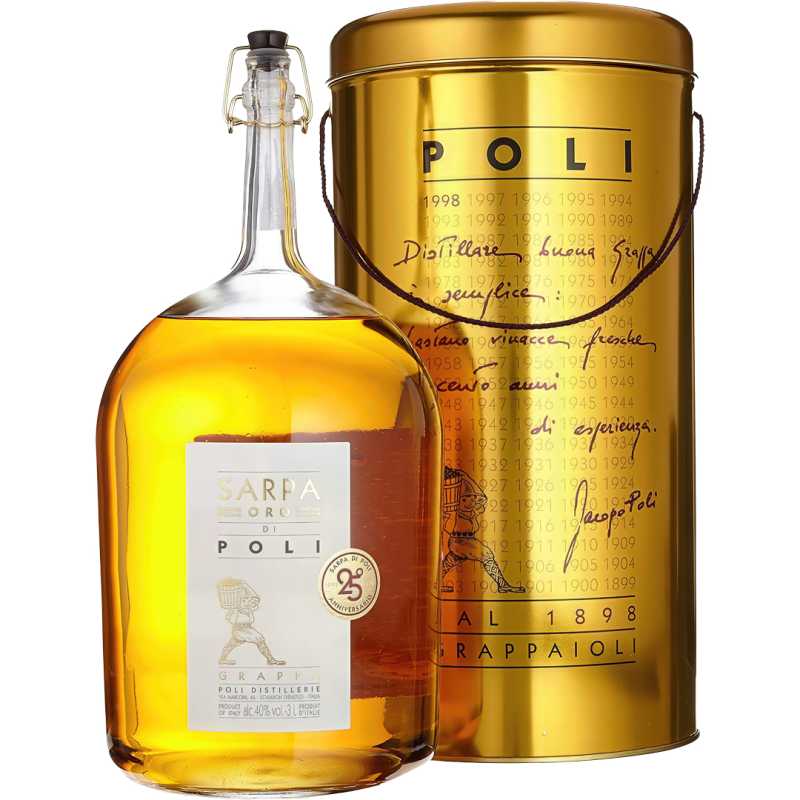 Poli Sarpa Oro Di Poli Grappa 3L 40% + tuba.jpg