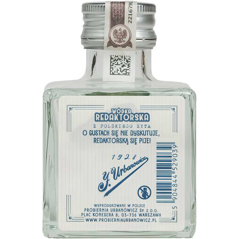 J. Urbanowicz Redaktorska Wódka 0,1L 40% 2.jpg