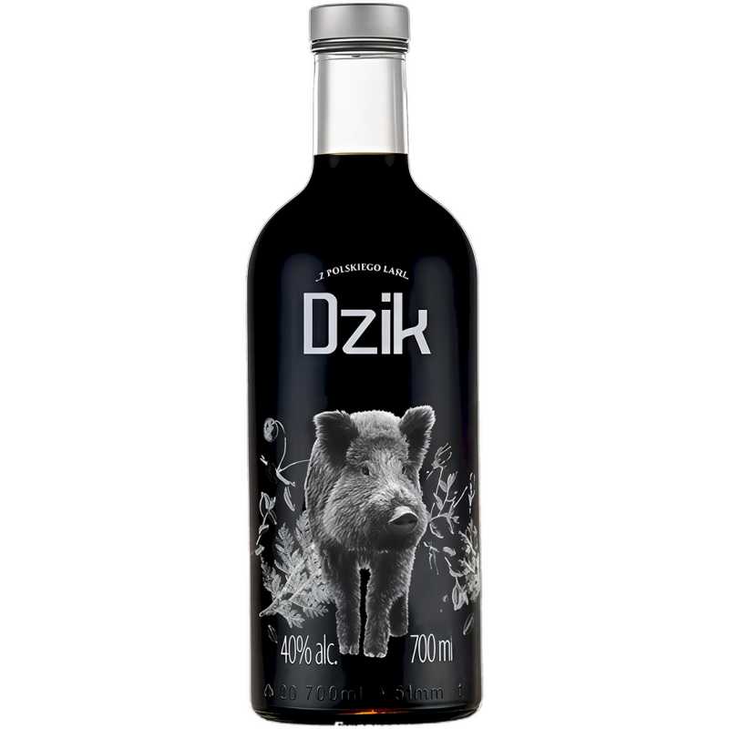 Dębowa Polska Black Dzik Wódka 0,7L 40% + tuba 2.jpg