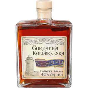 Gorzałka Kołobrzeska Wędzona Śliwka Wódka 0,5L 40% + kartonik