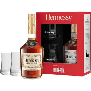 Hennessy VS Koniak 0,7L 40% + 2 szklanki