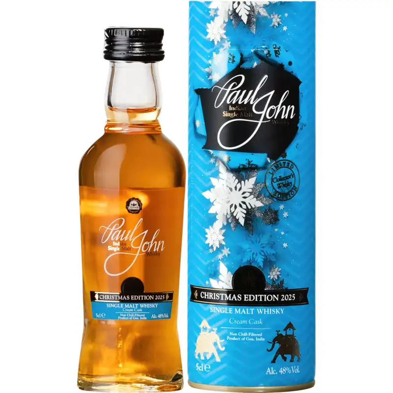Paul John Christmas Edition 2025 Miniaturka Whisky 0,05L 48% + tuba.jpg