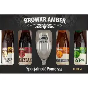 Amber Zestaw Specjalność Pomorza Piwo 4 x 0,5L 5,2% - 6,5%
