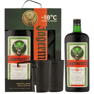 Jagermeister Party Box Likier 1,75L 35% +pompka i 2 kieliszki
