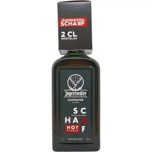 Jagermeister Scharf Hot Ginger Likier 0,7L 33% + kieliszek