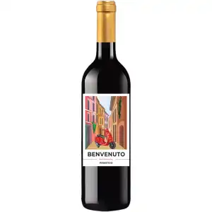 Benvenuto Primitivo Czerwone Półwytrawne Wino 0,75L 13%