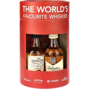 The World's Favourite Whiskies Set Miniaturka Whisky 4 x 0,05L 40% + kartonik