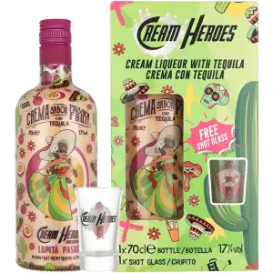 Cream Heroes Lupita Passion Likier 0,7L 17% + 2 kieliszki