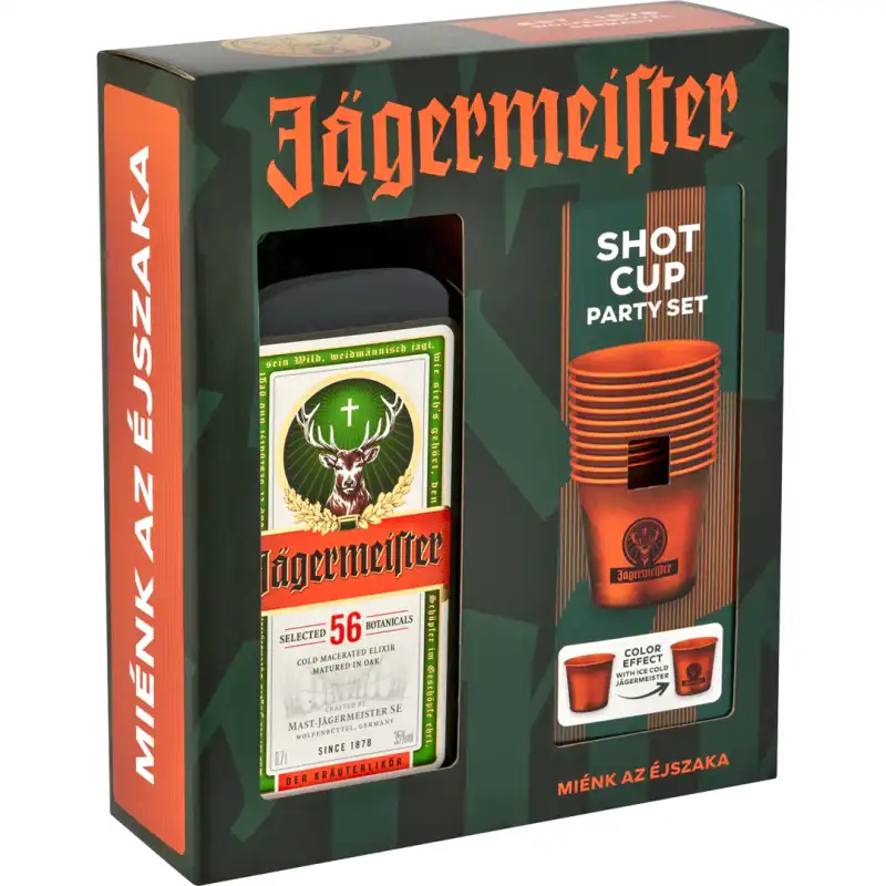 Jagermeister Party Set Likier 0,7L 35% + 10 kieliszków.jpg