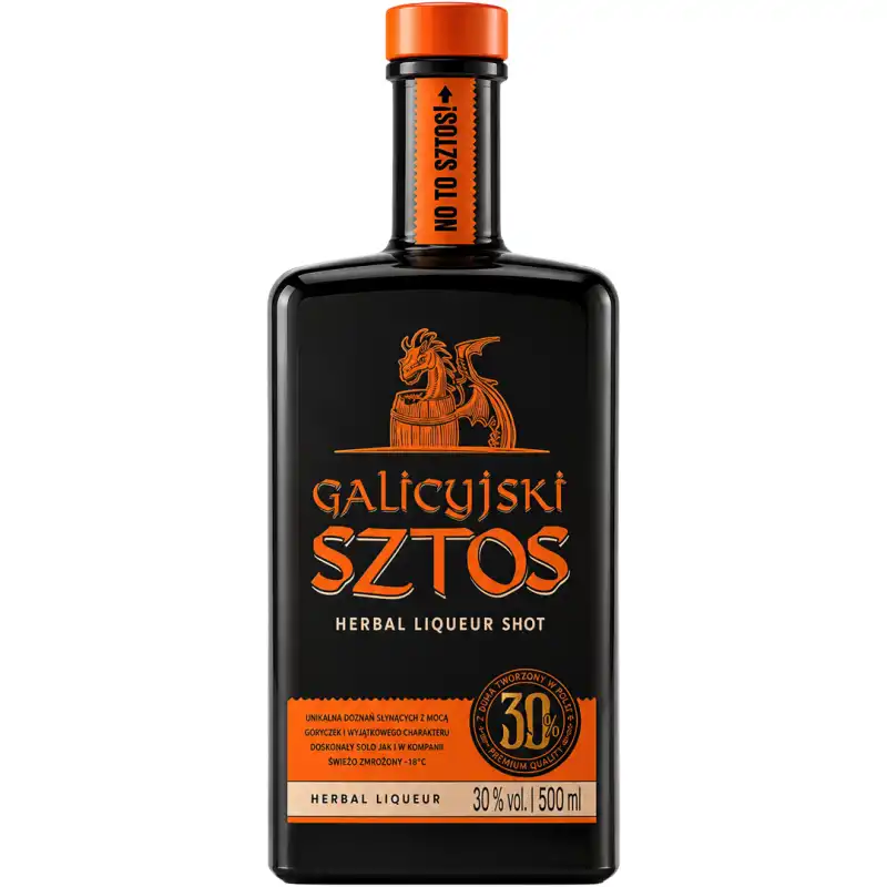 Galicyjski Sztos Herbal Shot Likier 0,5L 30% + 2 kieliszki 2.jpg