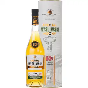 Specjał Myśliwski Mocny Leśny Wódka 0,7L 63% + tuba
