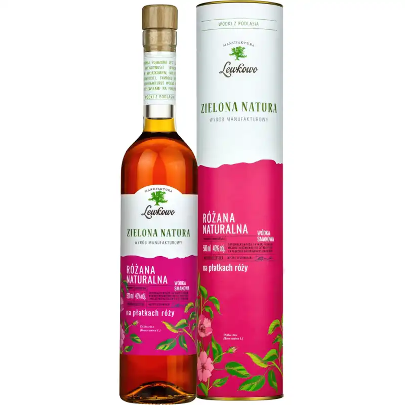 Zielona Natura Różana Naturalna Wódka 0,5L 40% + tuba.jpg