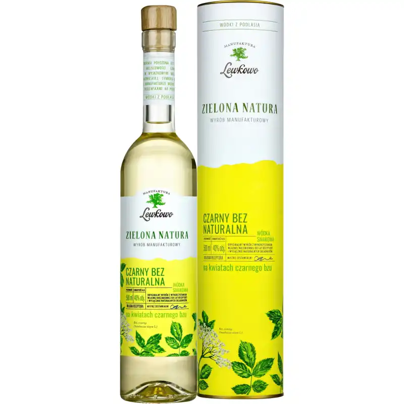 Zielona Natura Czarny Bez Naturalna Wódka 0,5L 40% + tuba.jpg