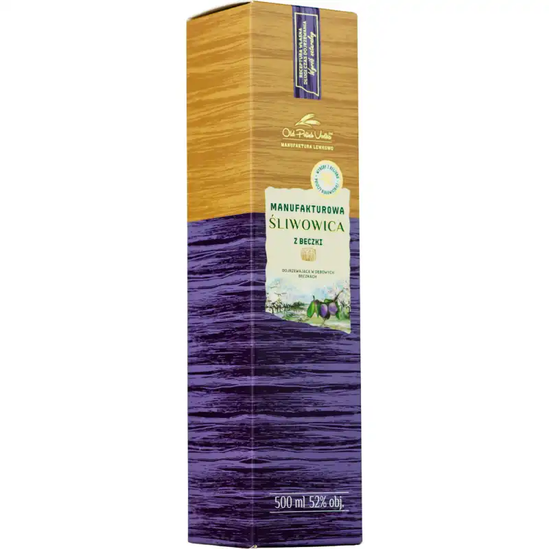 Manufakturowa z Beczki Śliwowica 0,5L 52% + kartonik 4.jpg