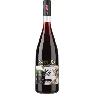 Sakura Czarna Porzeczka Czerwone Słodkie Wino 0,75L 9%