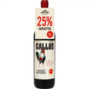 Gallus Kogut Cabernet Sauvignon Czerwone Półsłodkie Wino 1L 12%