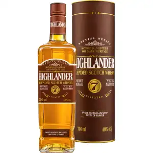 Highlander 7YO Whisky 0,7L 40% + tuba