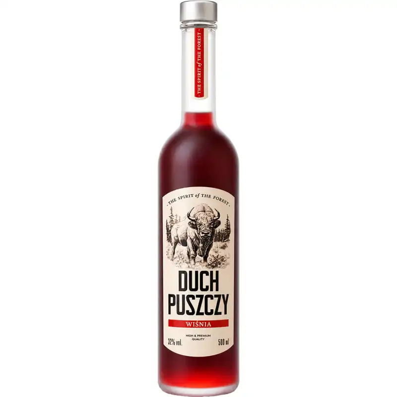 Duch Puszczy Wiśnia Wódka 0,5L 32% 2026.jpg