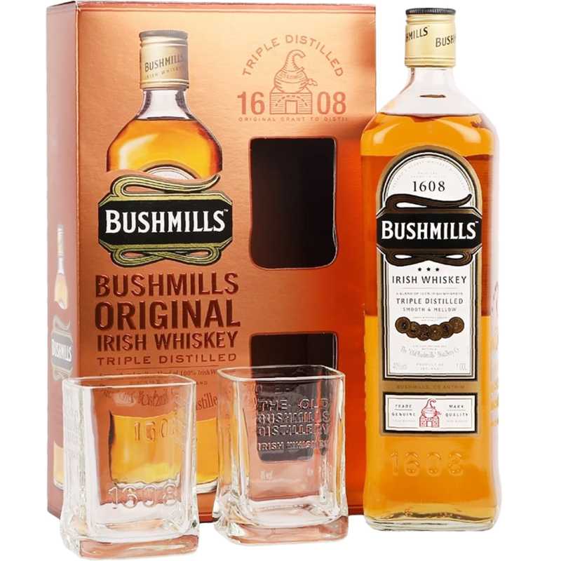 Bushmills Whisky 0,7L 40% + 2 szklanki.jpg