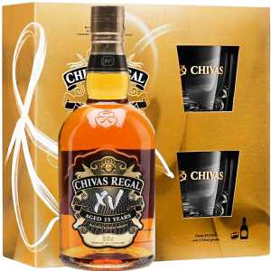 Chivas Regal XV 15YO Whisky 0,7L 40% + 2 szklanki