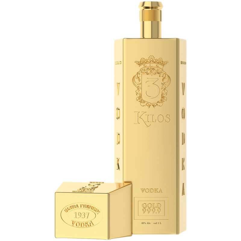 3 Kilos Gold Sztabka Złota Wódka 1L 40% 2.jpg