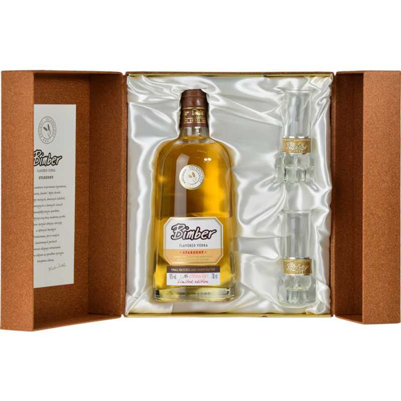 Bimber Starzony Wódka 0,7L 40% + 2 kieliszki.jpg