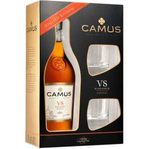 Camus VS Elegance Koniak 0,7L 40% + 2 szklanki