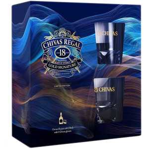 Chivas Regal 18YO Whisky 0,7L 40% + 2 szklanki