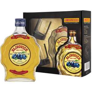 Jelinek Śliwowica Złota Budzik Wódka 0,5L 45% + 2 kieliszki