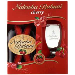 Nalewka Babuni Wiśniowa 0,75L 18% + szklanka