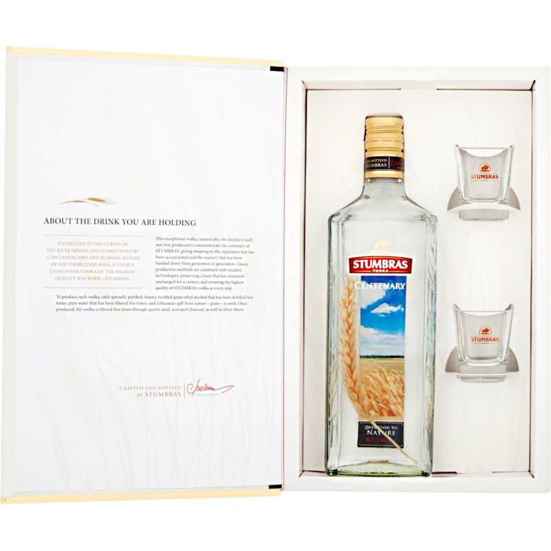Stumbras Wódka 0,7L 40% + 2 kieliszki.jpg